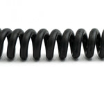 USB 2.0 Kabel 150 cm Typ A Stecker zu Mini B Stecker Spirale Winkel in Schwarz | System-S