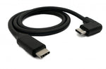 USB 3.1 Kabel 50 cm Typ C Stecker zu Stecker Winkel in Schwarz | System-S