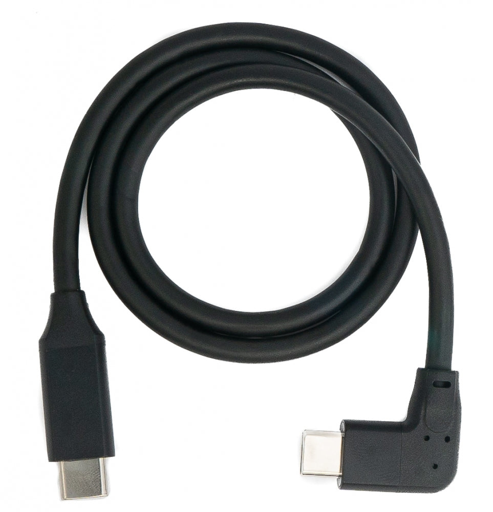USB 3.1 Kabel 50 cm Typ C Stecker zu Stecker Winkel in Schwarz | System-S