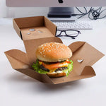 Burgerbox (PAP FSC Mix) faltbar fettdicht kraft 120 x 120 x 100 mm