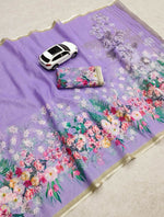 Pure Linen Casual Sarees, 6.3 M (With Blouse Piece)