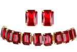 Red Choker Crystal Earrings Necklace in Germany