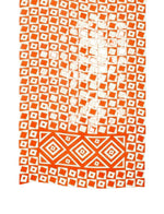 Orange & White Saree