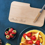 Frühstücksbrettchen mit Gravur - Inklusive Messer - Personalisiert mit Namen