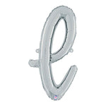 24"/Ø61cm Folienballon Buchstabe Skript Silber | L
