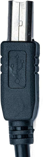 USB 2.0 Kabel 10 m Typ B Stecker zu Typ A Stecker Kabel Ladekabel in Schwarz | System-S