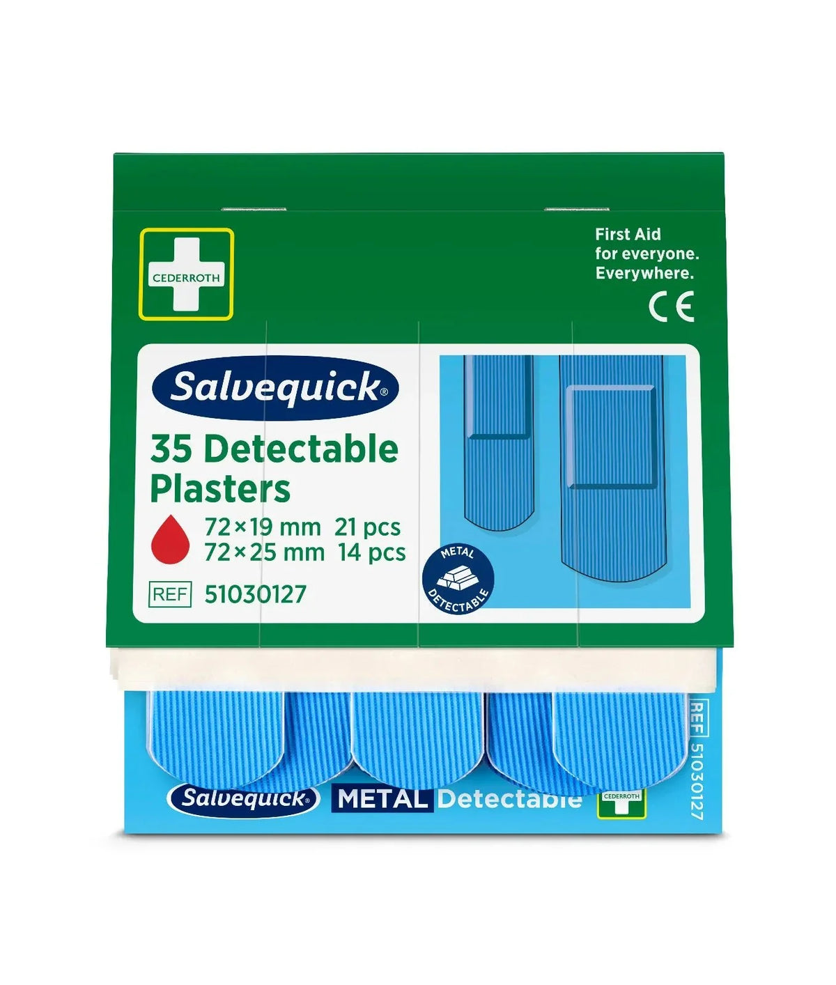 Blauer detektierbare Pflaster, 35 stück/mine | Packung (35 Stück)