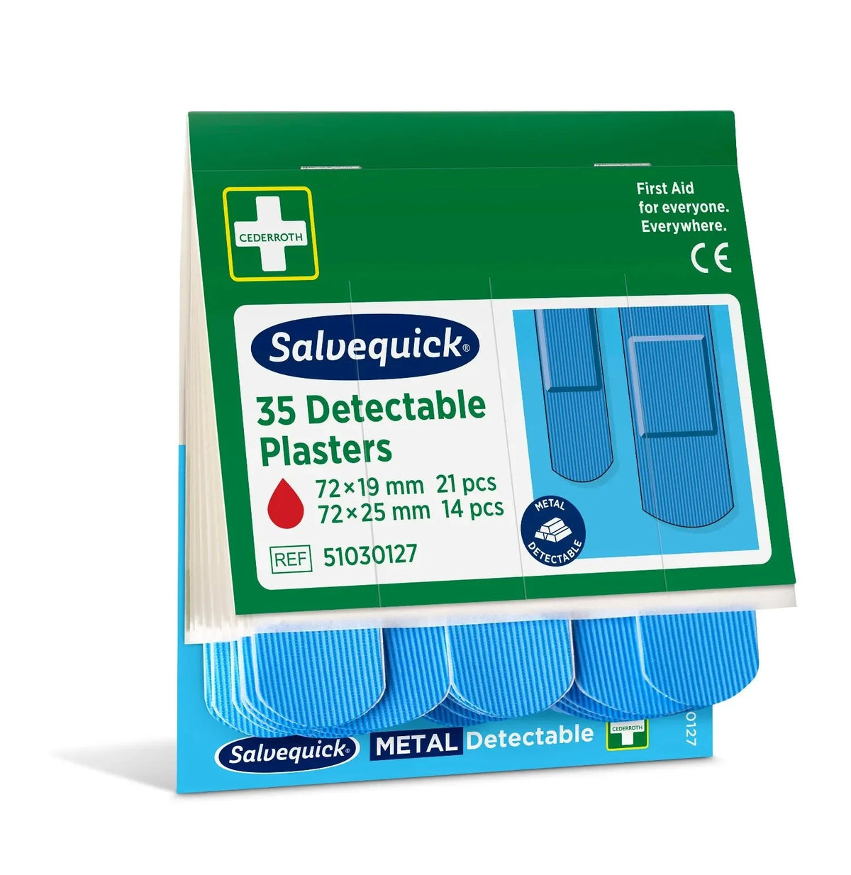 Blauer detektierbare Pflaster, 35 stück/mine | Packung (35 Stück)