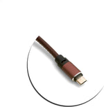 Micro USB zu USB A 3.0.Kabel 100 cm Lederoptik in Braun | System-S