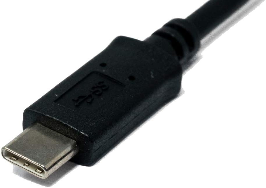 USB 3.1 Kabel 1 m Typ C Stecker zu 3.0 Typ A Stecker Winkel (links) in Schwarz | System-S