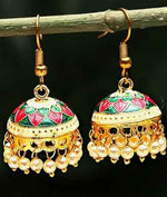 Traditional Multicolor Jhumka with Dome Shape Jhumki Combo