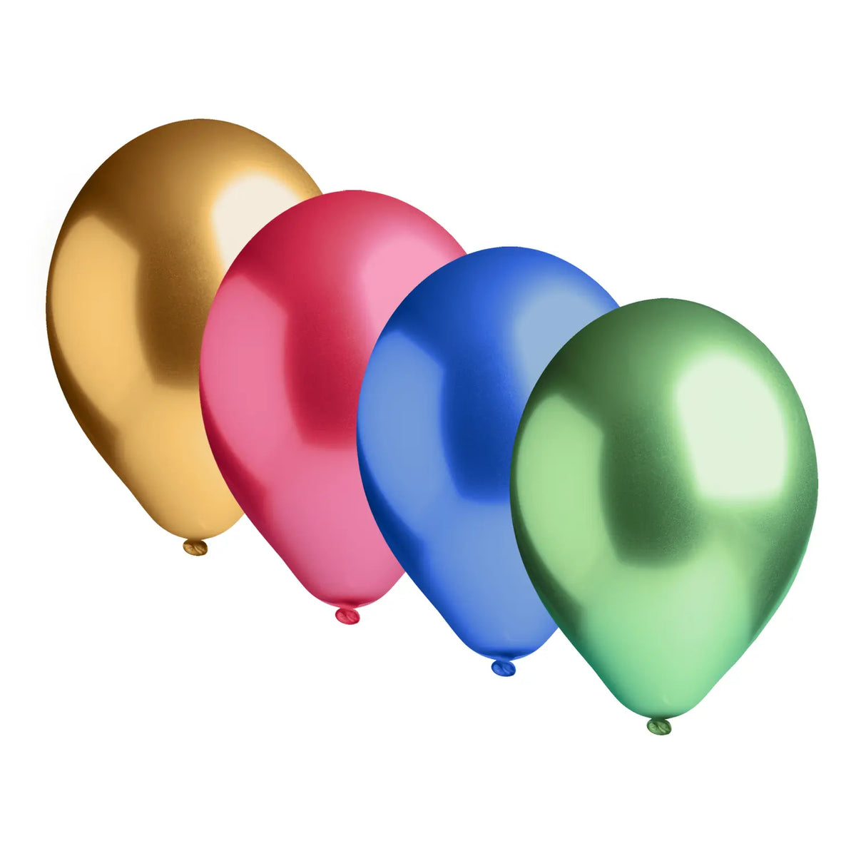 Luftballon metallic bunt gemischt Ø25cm `M` – 10 Stück