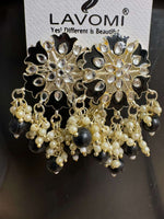 Earring with Meenakari For Women Floral Gold Plated Pearl Metal Drops & Danglers