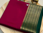 Mysore Silk Saree Pink Nd Green