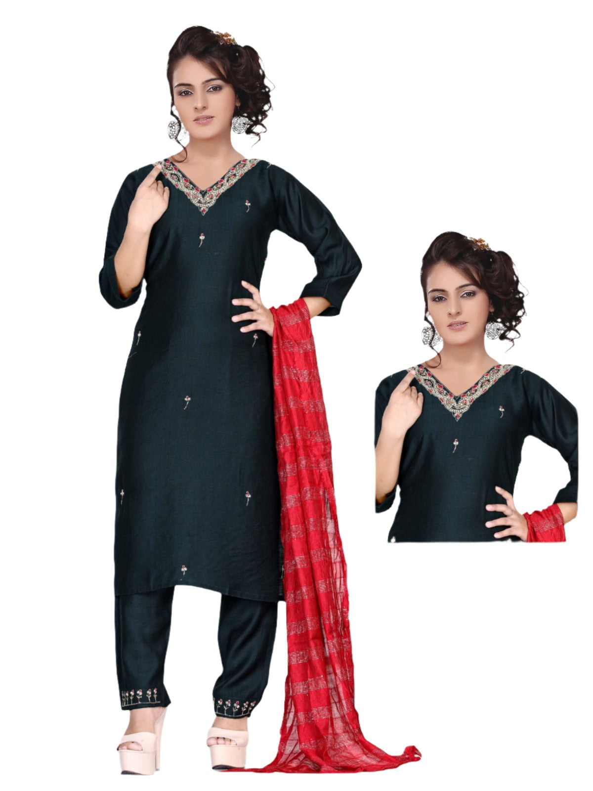 Handwork Dola Silk Readymade Suit In Berlin