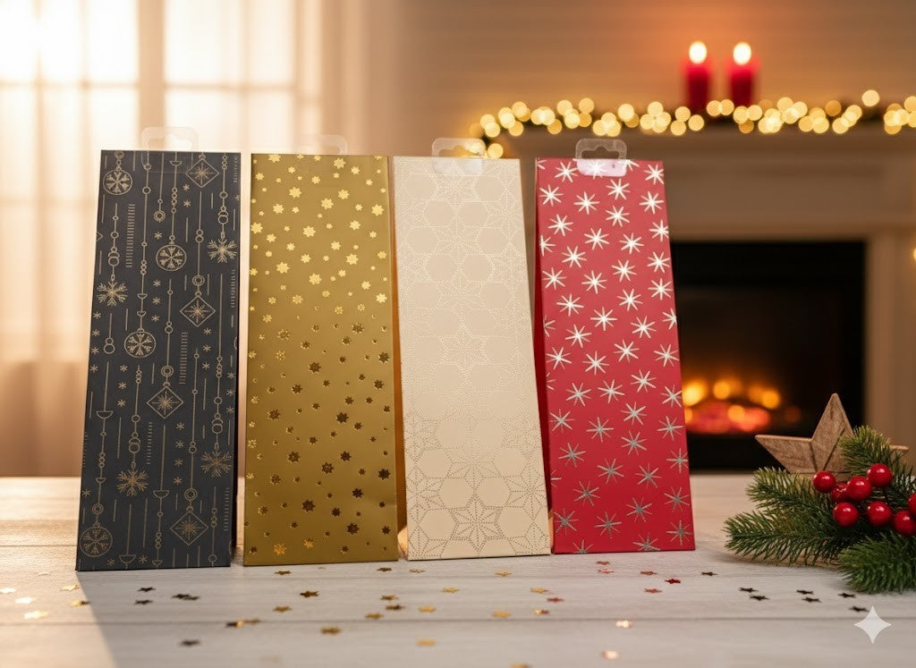 4x Stewo Geschenktüten 35,5x11 cm Modernes Design Geschenkverpackung 🎁