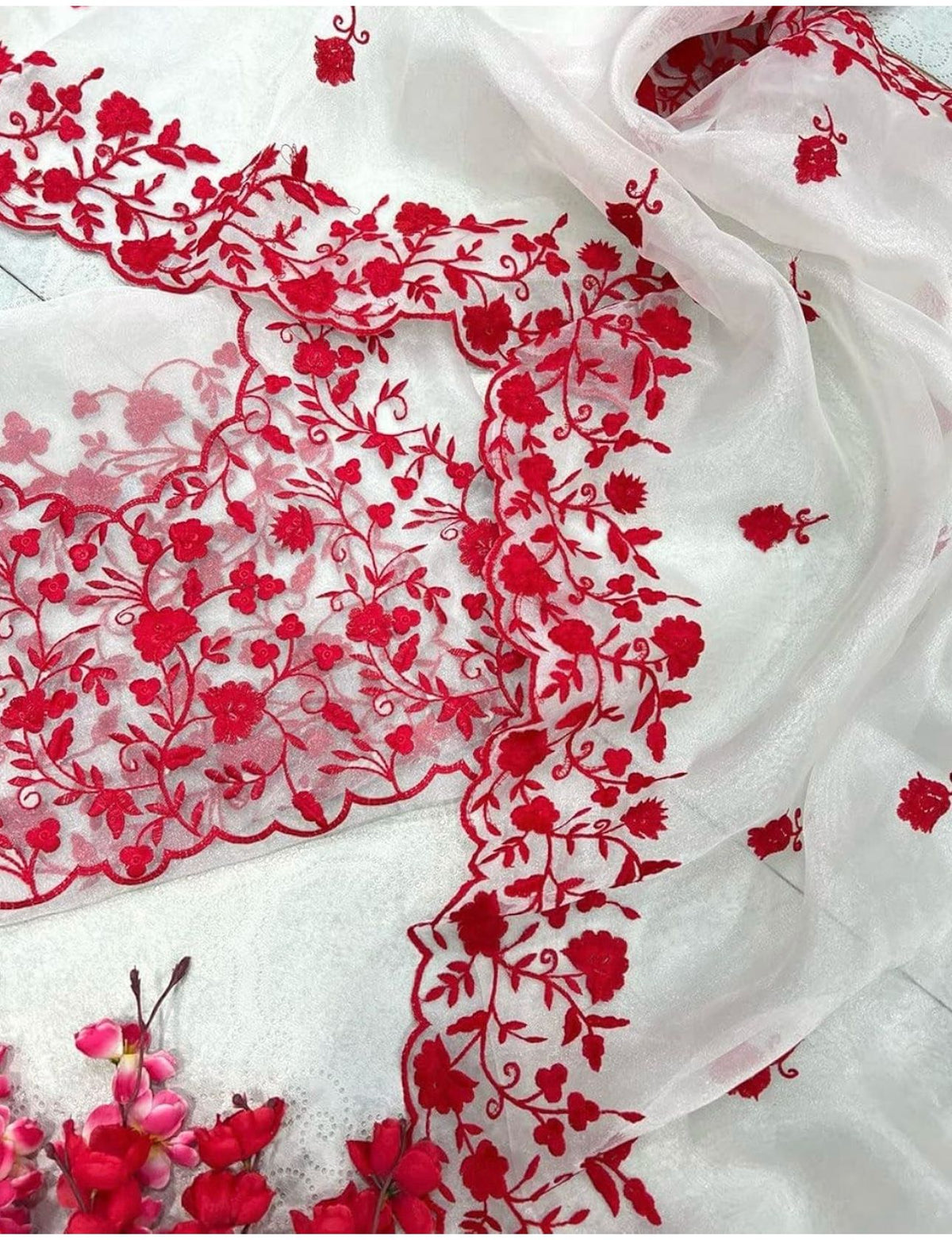 Durga Puja Special Organza Saree
