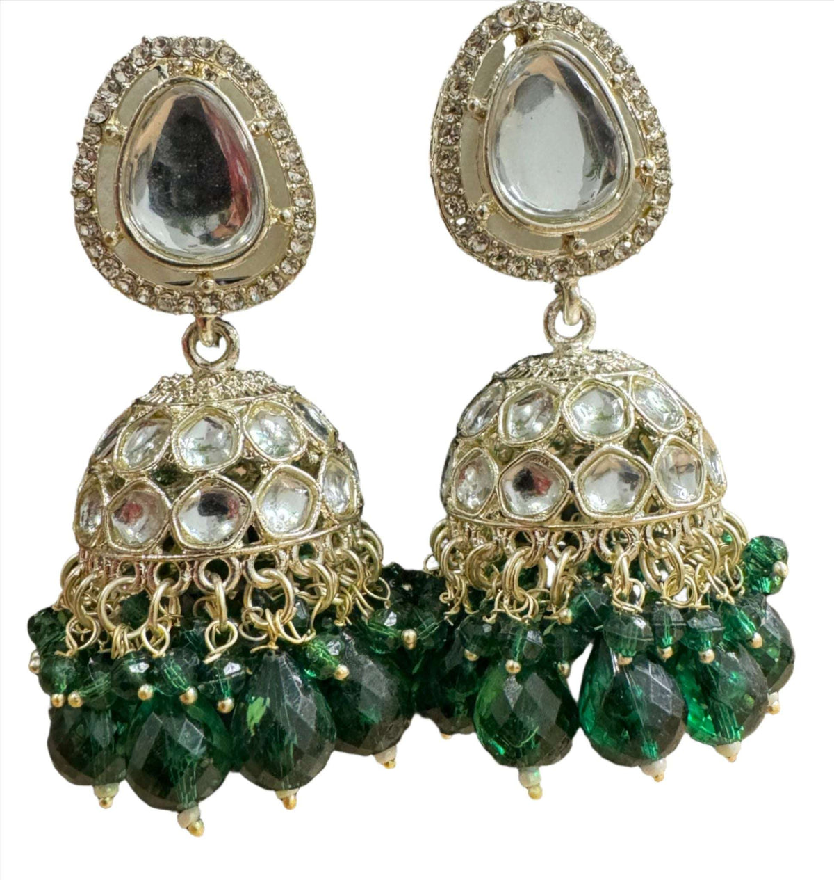 Polki AD Buttalu,polki Artificale Diamond Jhumka Jewelry,sabyasachi Jewelry inspired Jhumka Earrings,Jhumki, indian jewellery