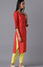 Red Printed Kurta in Germany