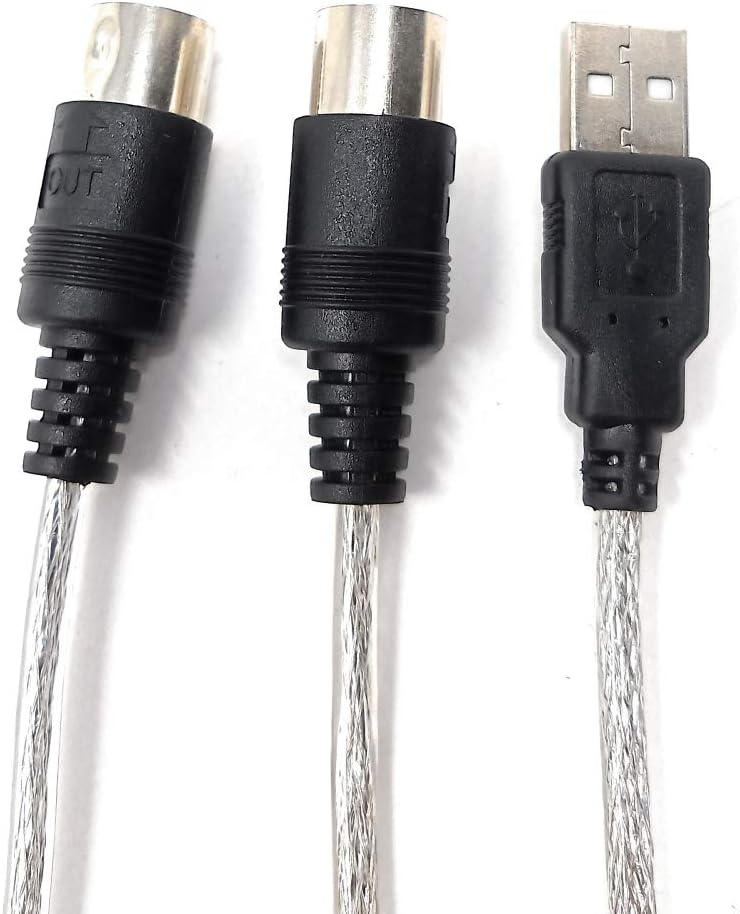 MIDI Interface SMA In und Out zu USB 2.0 Audio Kabel in Grau | System-S