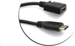 USB 3.1 Type C Stecker zu Mini USB Buchse Kabel Datenkabel Ladekabel 28 cm | System-S