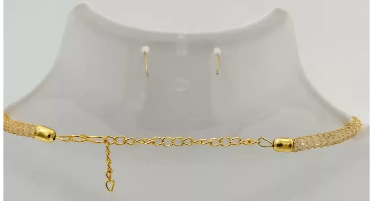 Pearl Necklace Set With Earrings