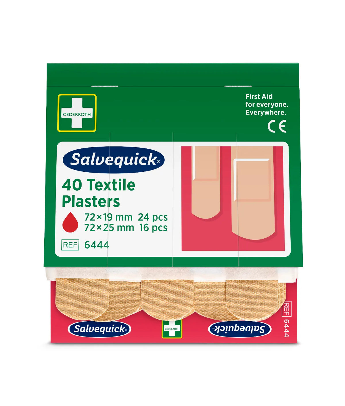 Auslaufartikel: Holthaus Medical Salvequick® Pflaster Nachfüllset REF 6444 Schutzverpackung 2 Größen | Packung (40 Stück)