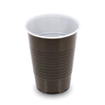 Kaffeebecher (PP) braun/weiß Ø70mm 180ml – 15 Stück