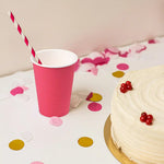 Pappbecher (FSC Mix/PE) fuchsia Ø74mm 240ml