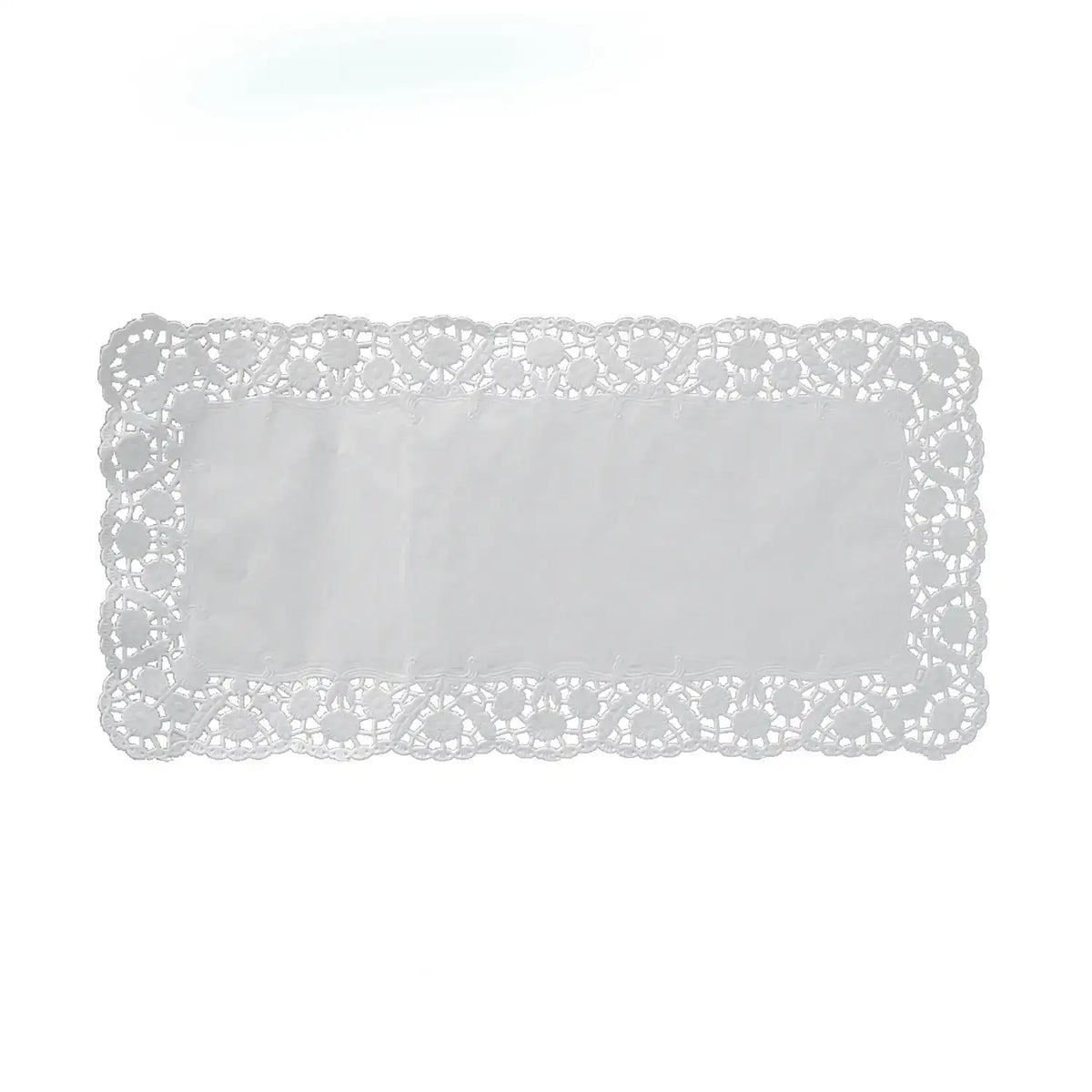 Deko-Tortenspitze (PAP) eckig weiß 38 x 25 cm – 6 Stück