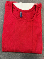 Women Red Embroidered Chikankari Straight Kurta