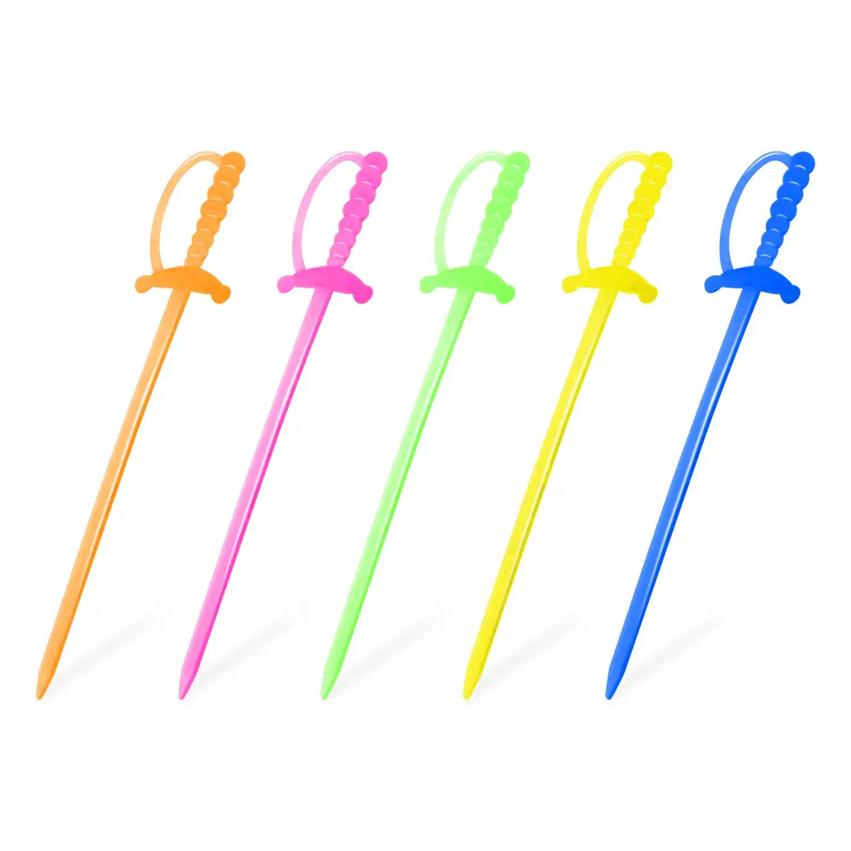 Kunststoff-Picker (PS) Schwert bunt gemischt 8,5cm – 500 Stück