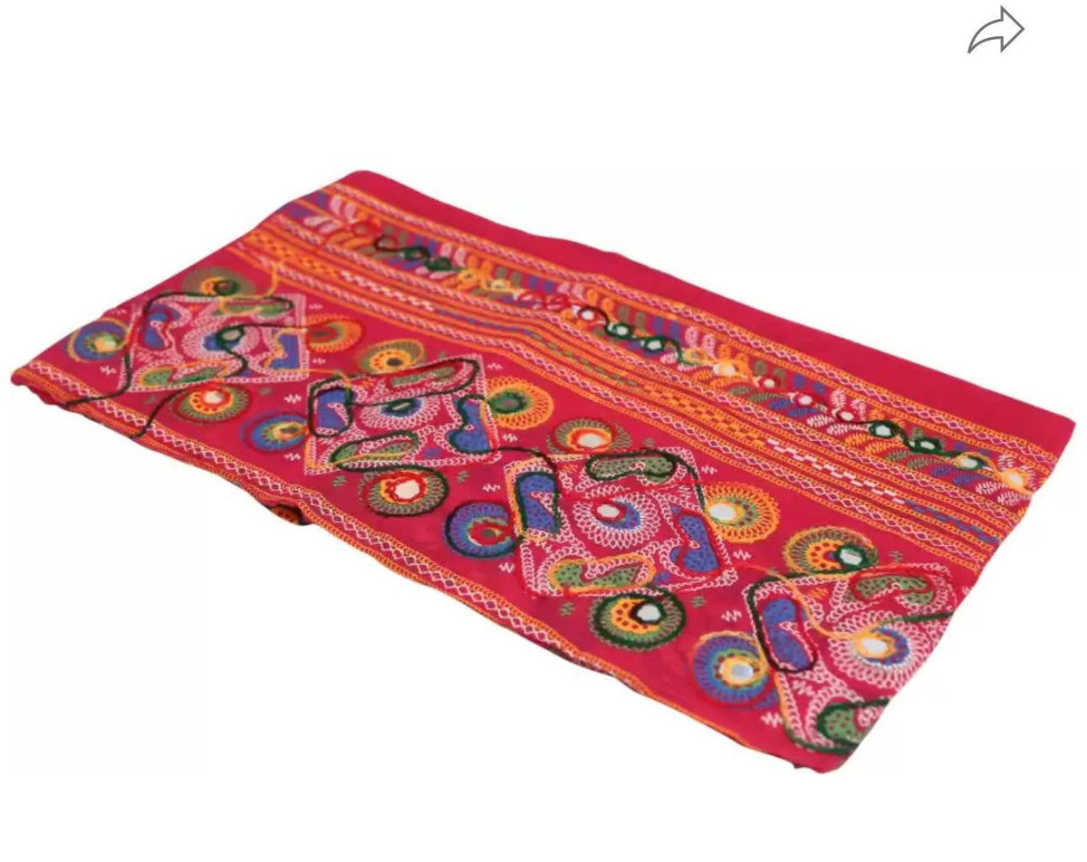 Pure Cotton Embroidered Red Women Dupatta In Germany