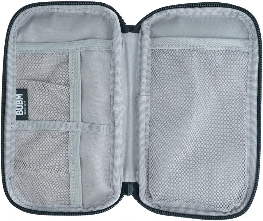 Schutztasche gepolstert Spritzwasser geschützt Tasche Case Schwarz für Powerbank Kopfhörer | System-S