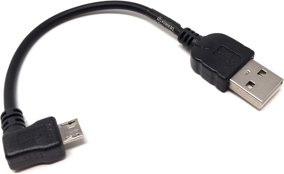 90° gewinkelt Micro USB Kabel Datenkabel Ladekabel 90 grad Winkelstecker 10 cm | System-S