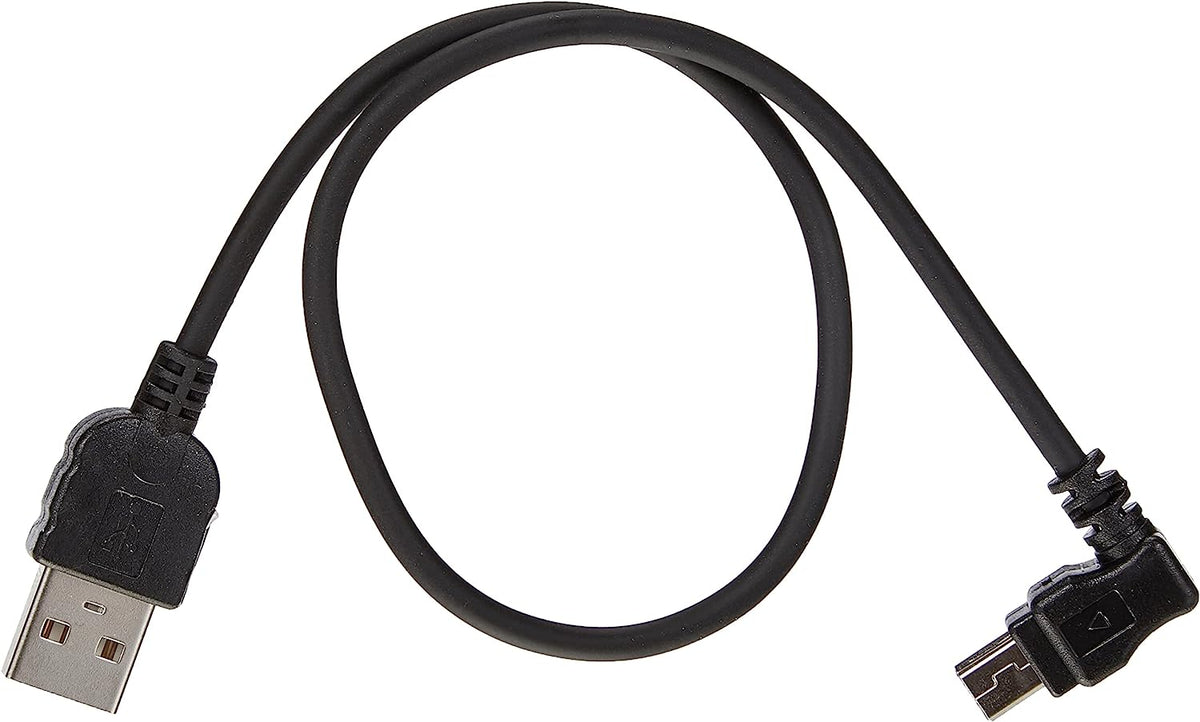 USB 2.0 Kabel für USB-A auf USB Mini-B 5-Pin 30 cm Winkelstecker 90 Grad | System-S