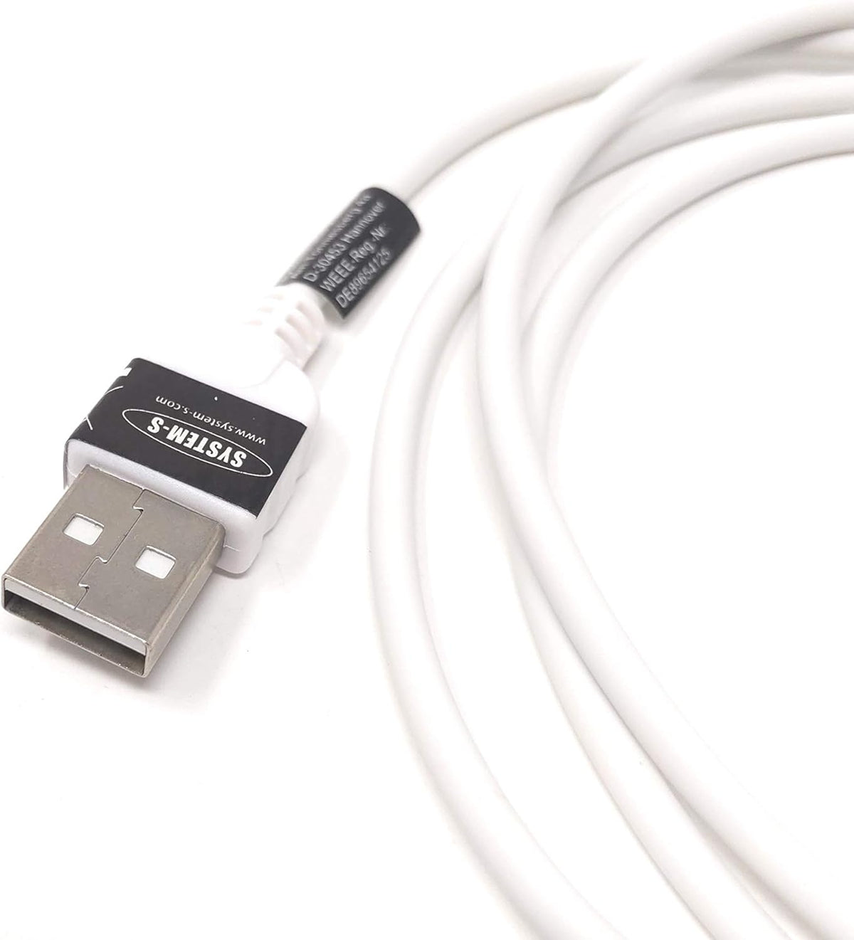 USB A Stecker zu USB 2.0 Micro B Stecker Links Gewinkelt 100 cm | System-S