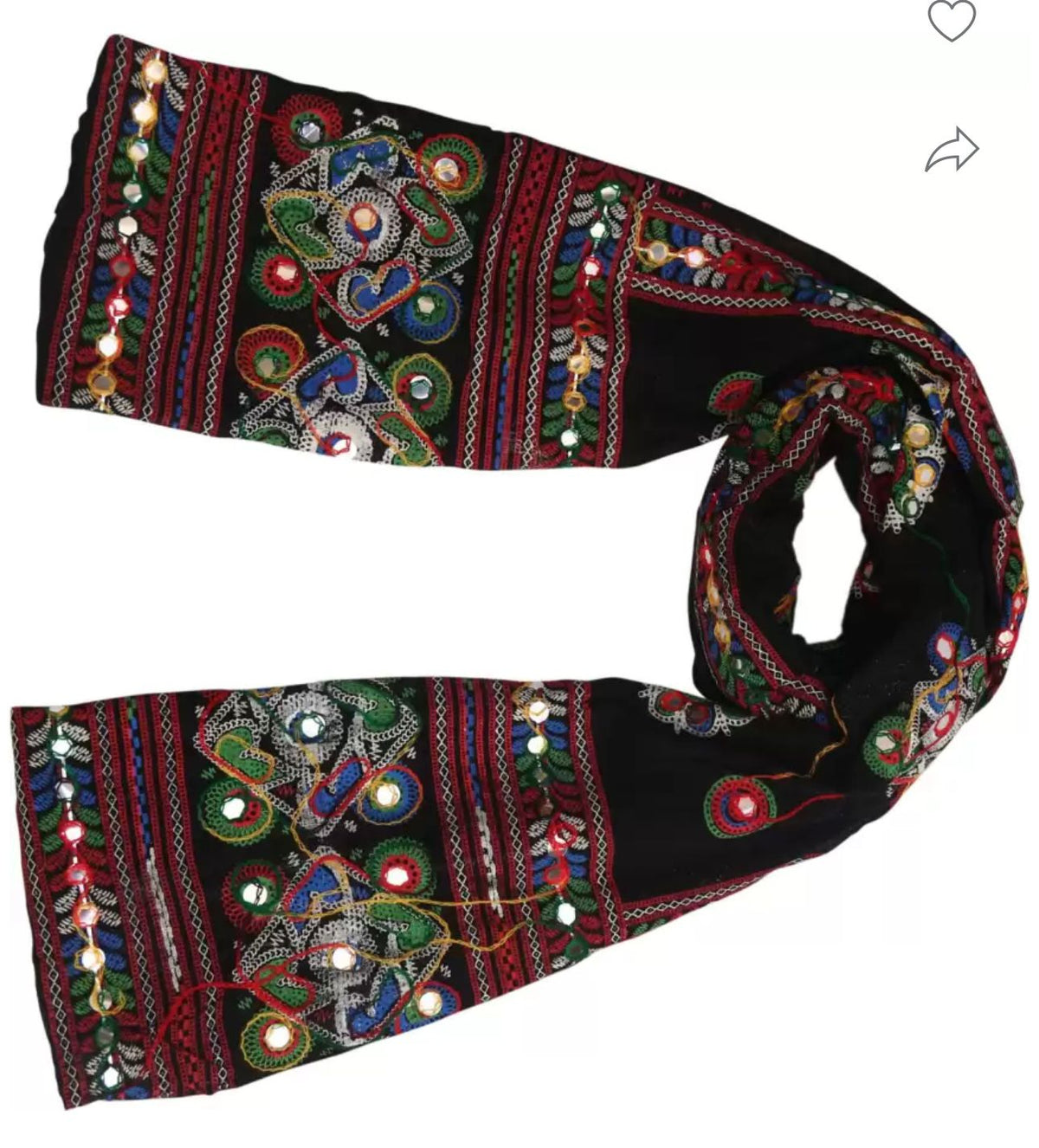 Pure Cotton Embroidered Black Women Dupatta In Germany