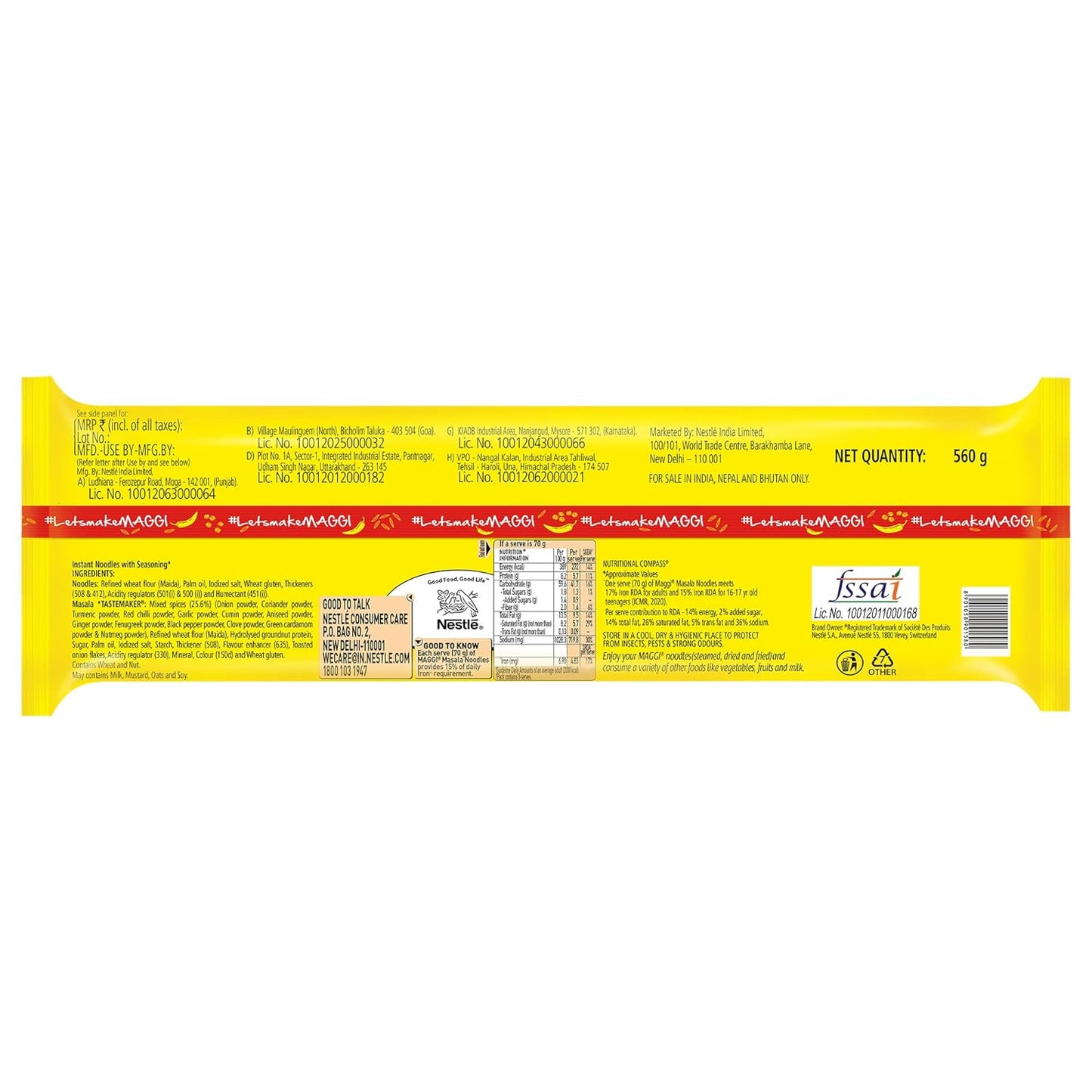 Nouilles instantanées Maggi 560 g (pack familial)