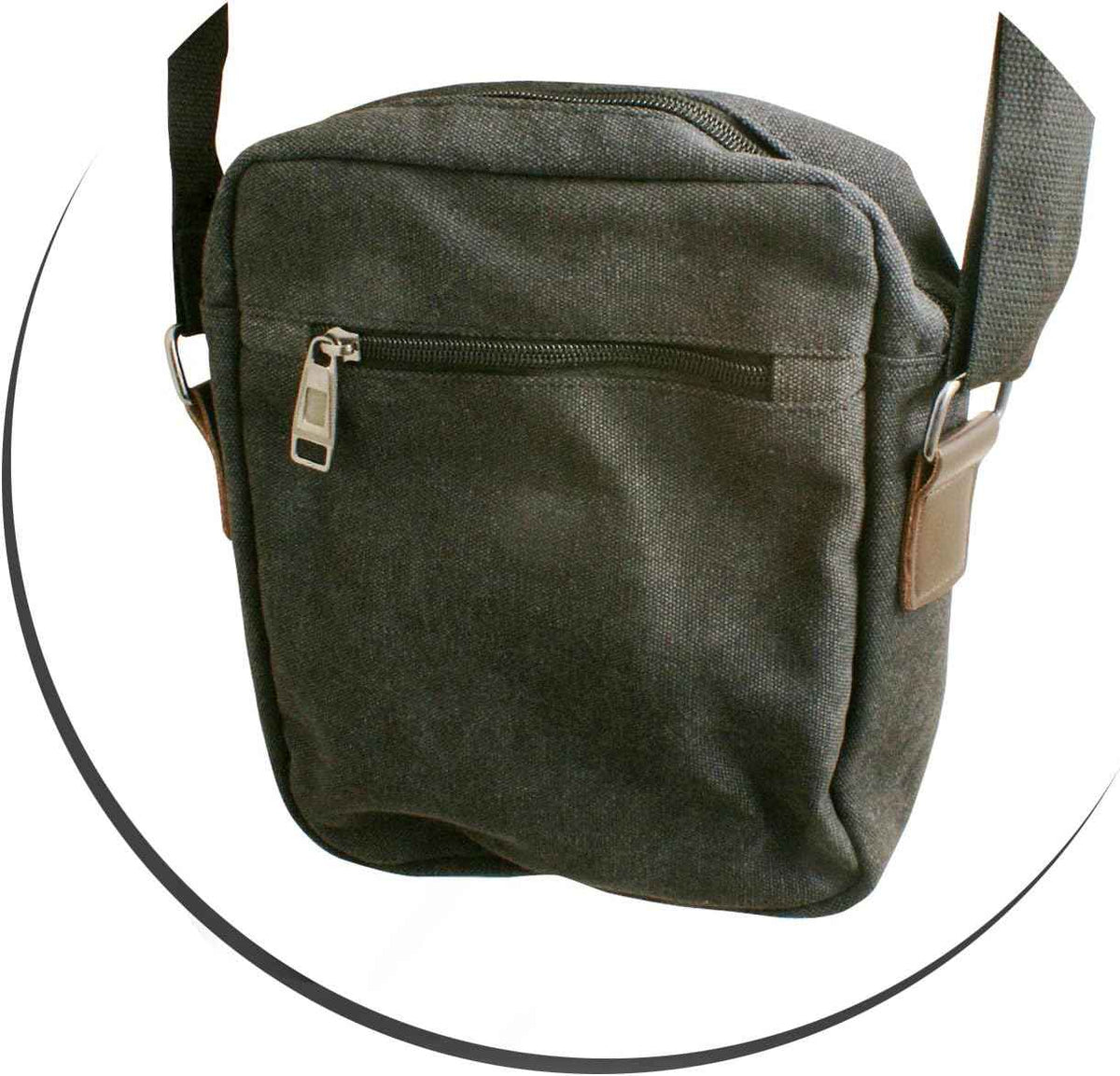 Universal Schultertasche mit 5 Fächern Umhängetasche 24 cm, Schwarz | System-S
