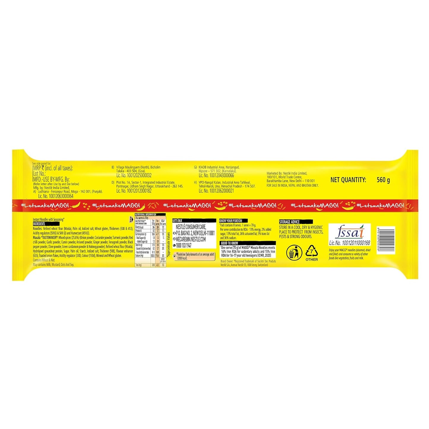 Nouilles instantanées Maggi 560 g (pack familial)