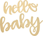 Buchstabengirlande Folie Hello Baby Gold ca.85cm