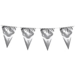 Wimpelkette PE 45x30cm L: 10m | Metallic Silber