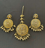 High Quality Designer Mang Tikka With Earrings