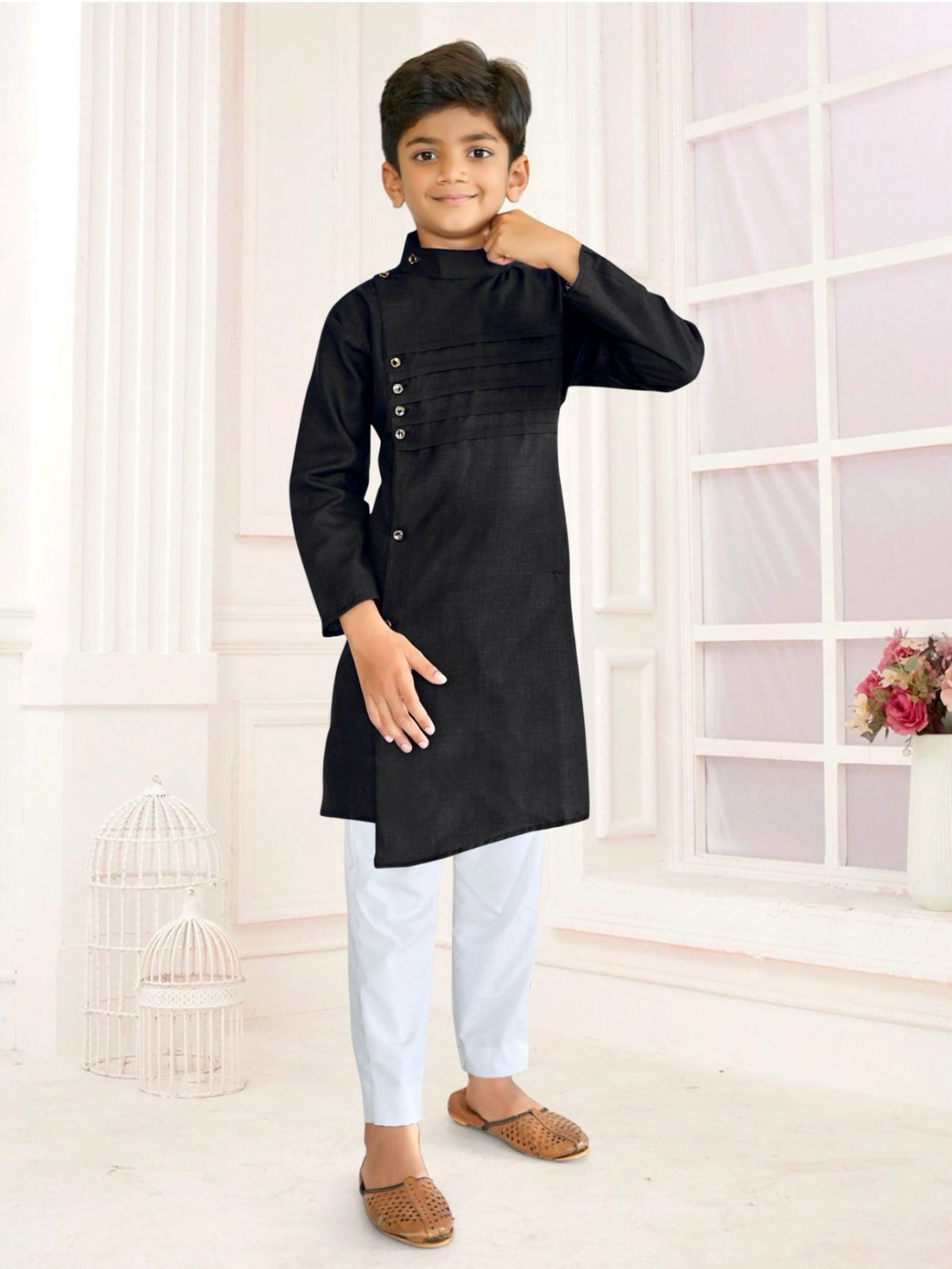 Presenting Kid's Traditional wear 🧥Crosskurta🧥 black