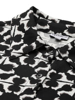 Black Geometric Printed Women Shirt Dress in Berlin