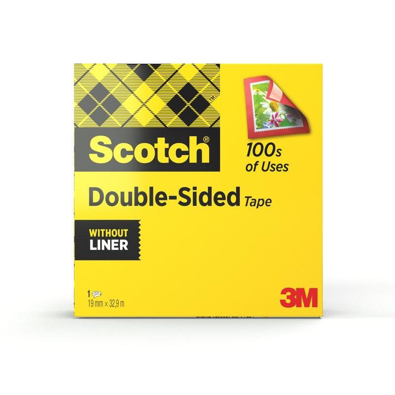 Scotch® doppelseitiges Klebeband, 1 Rolle, 19 mm x 33 m