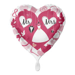 18"/Ø43cm Herz Folienballon "Mr. & Mrs."