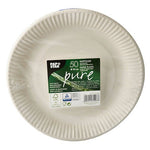 29 50 Teller, Pappe "pure" rund - weiss
