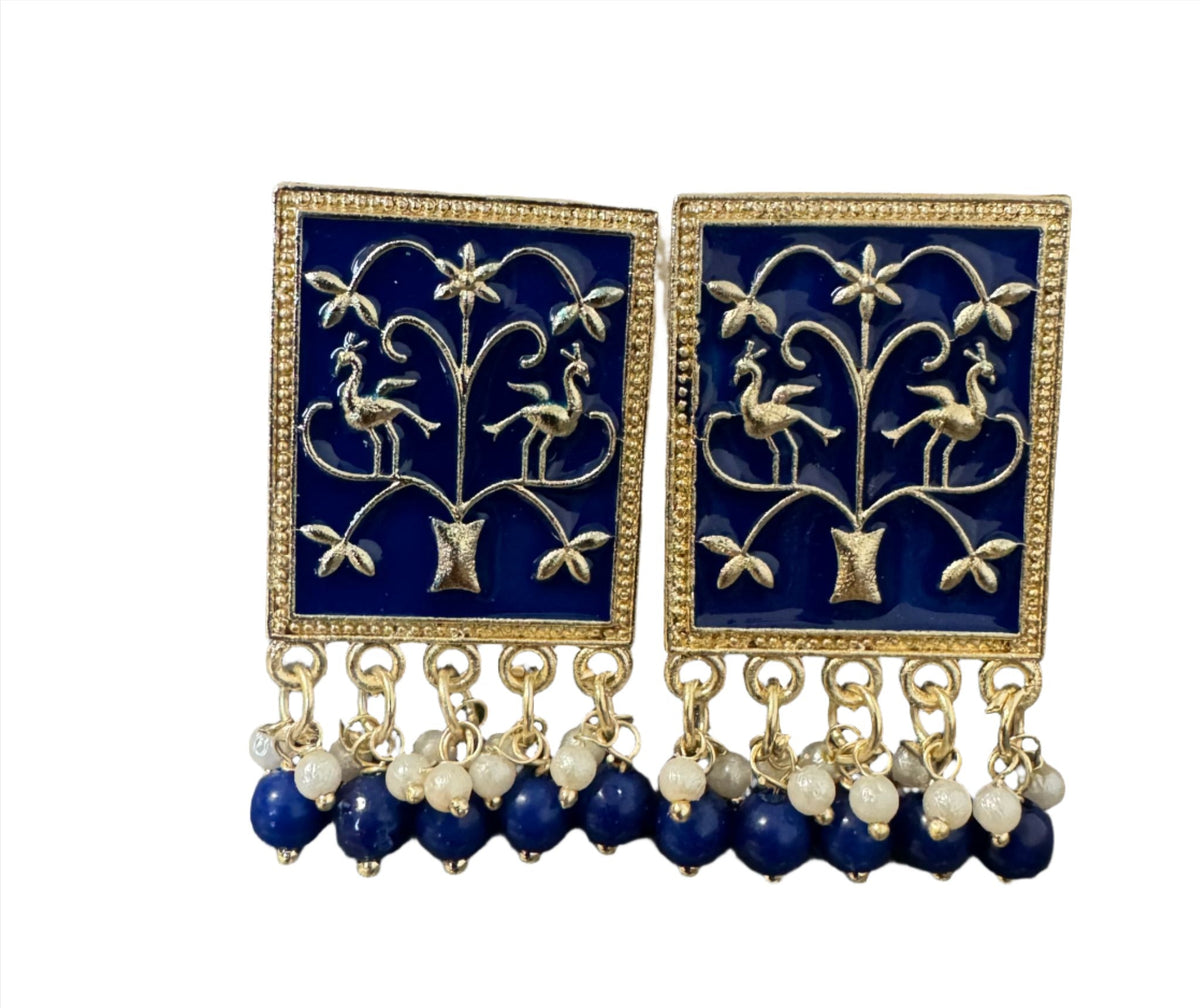 Trendy Fancy Square Meena Tops For Girls & Women Alloy Stud Earring